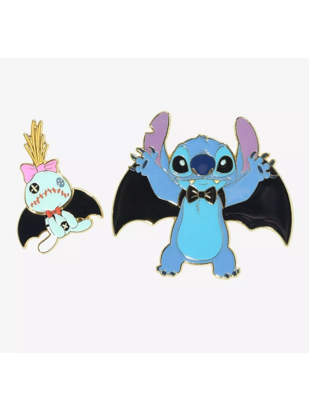 Disney Lilo & Stitch Scrump & Stitch Bats Enamel Pin Set